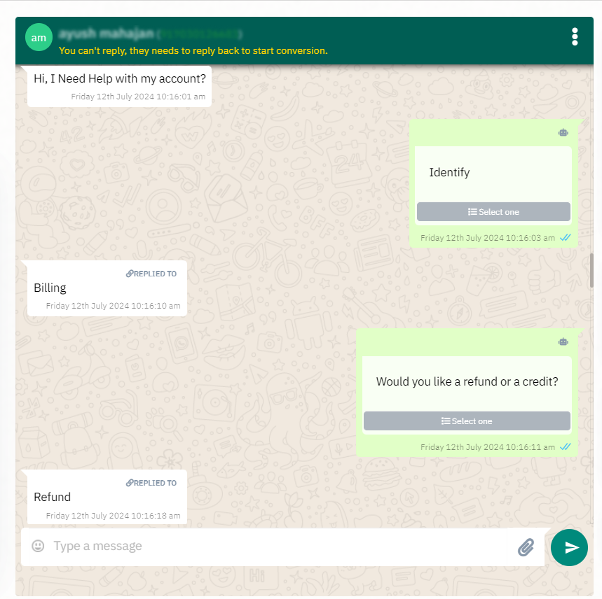 Visual Chatbot Flow Builder